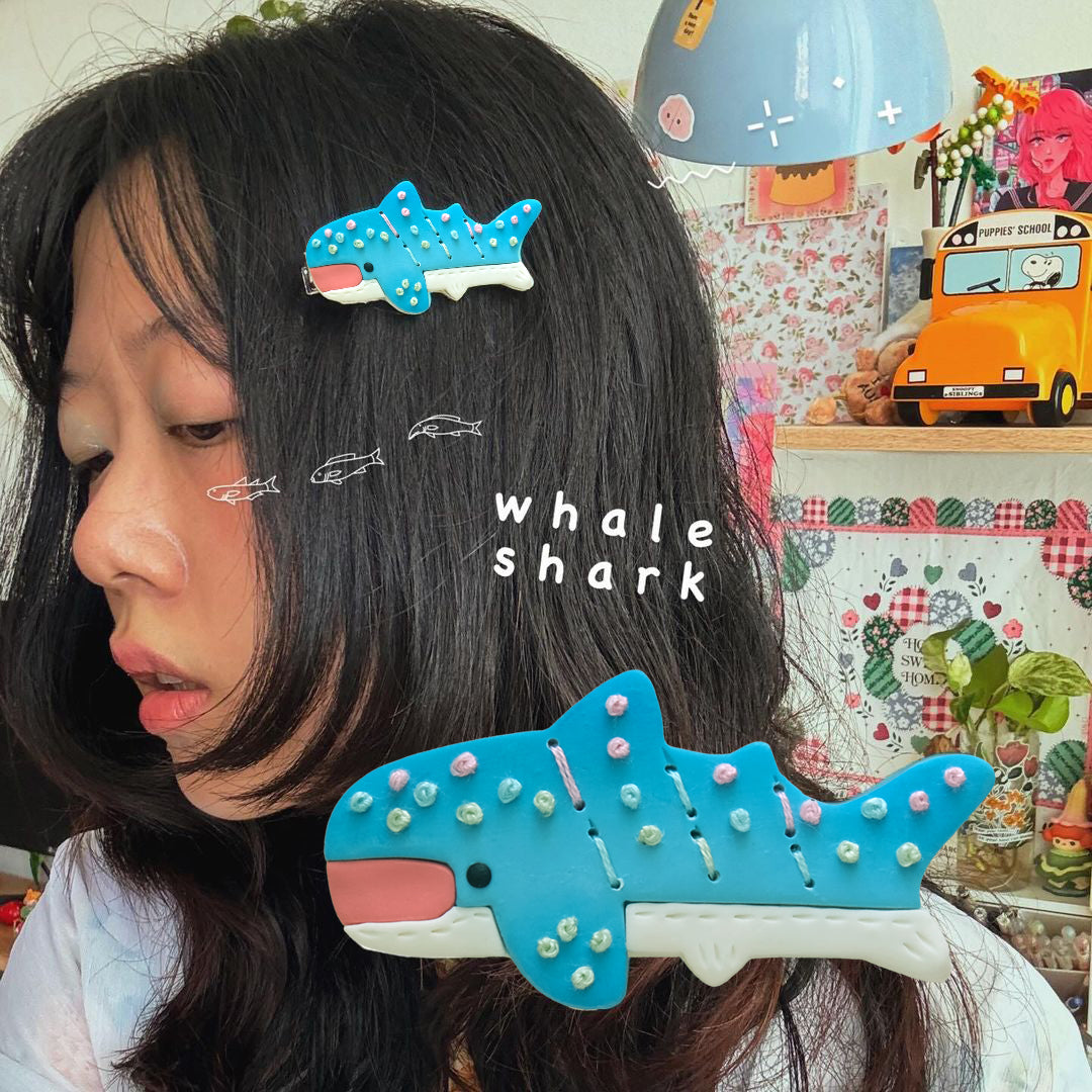 Whale Shark : polymer clay accessories