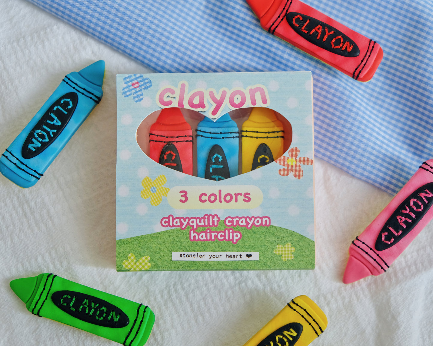 CLAYON: Polymer Clay Hair clips