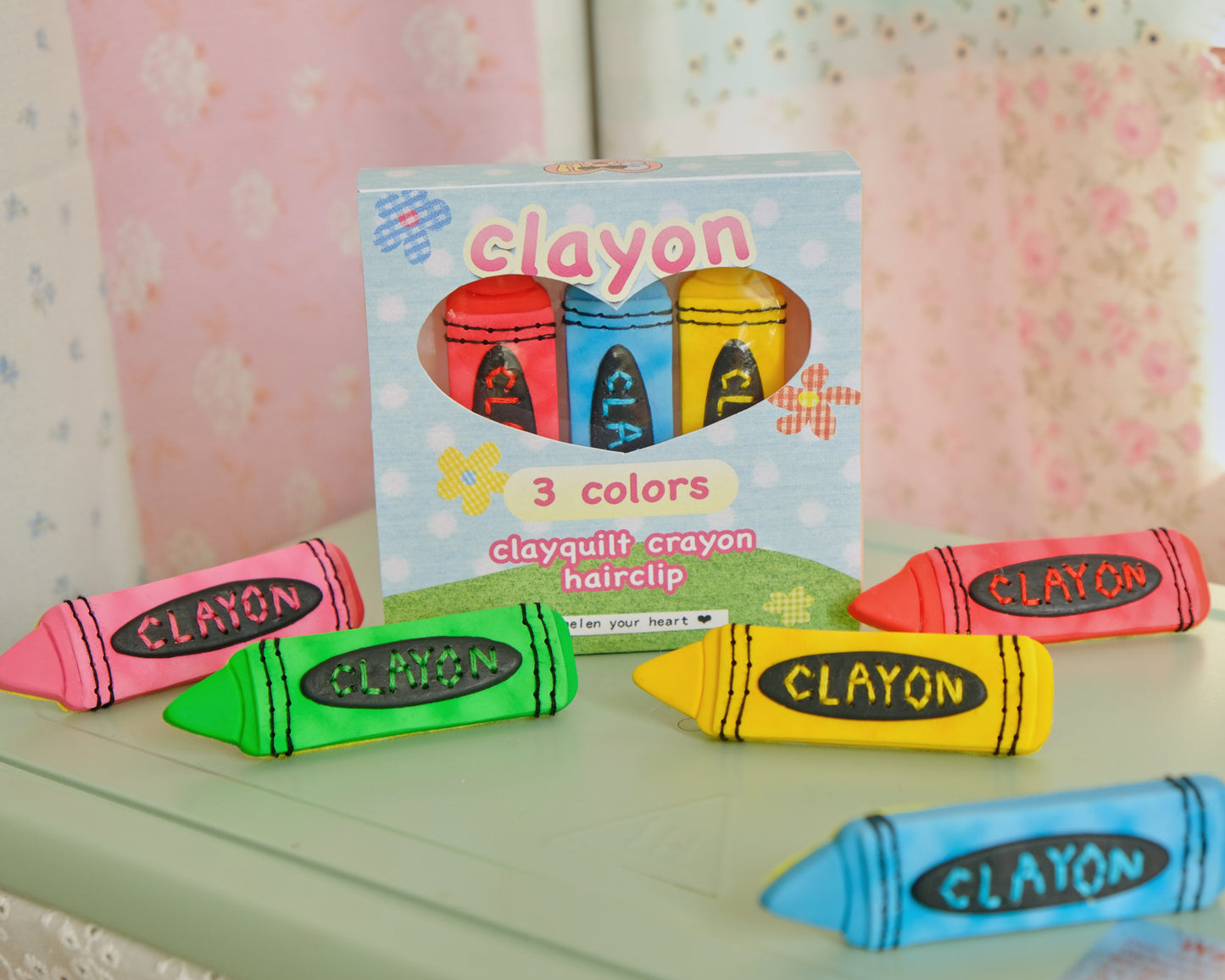 CLAYON: Polymer Clay Hair clips
