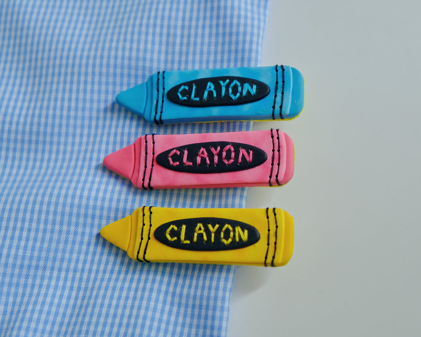 CLAYON: Polymer Clay Hair clips