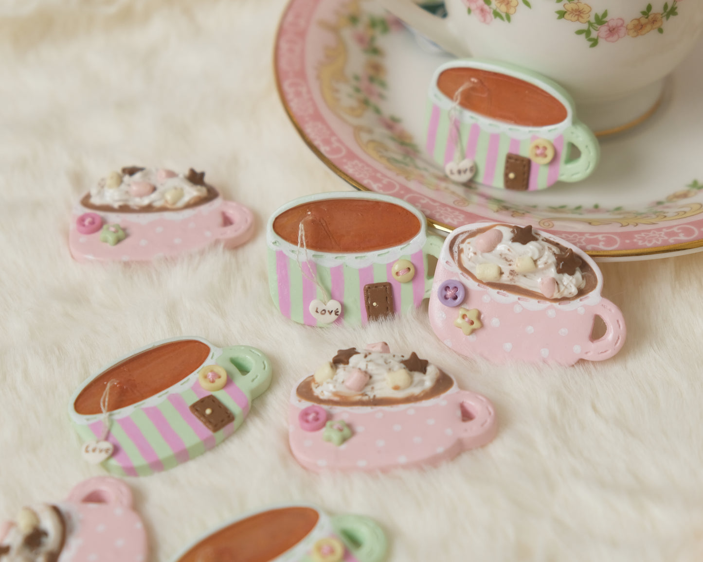 Hot Chocolate & Hot Tea Mug Clay Accessories