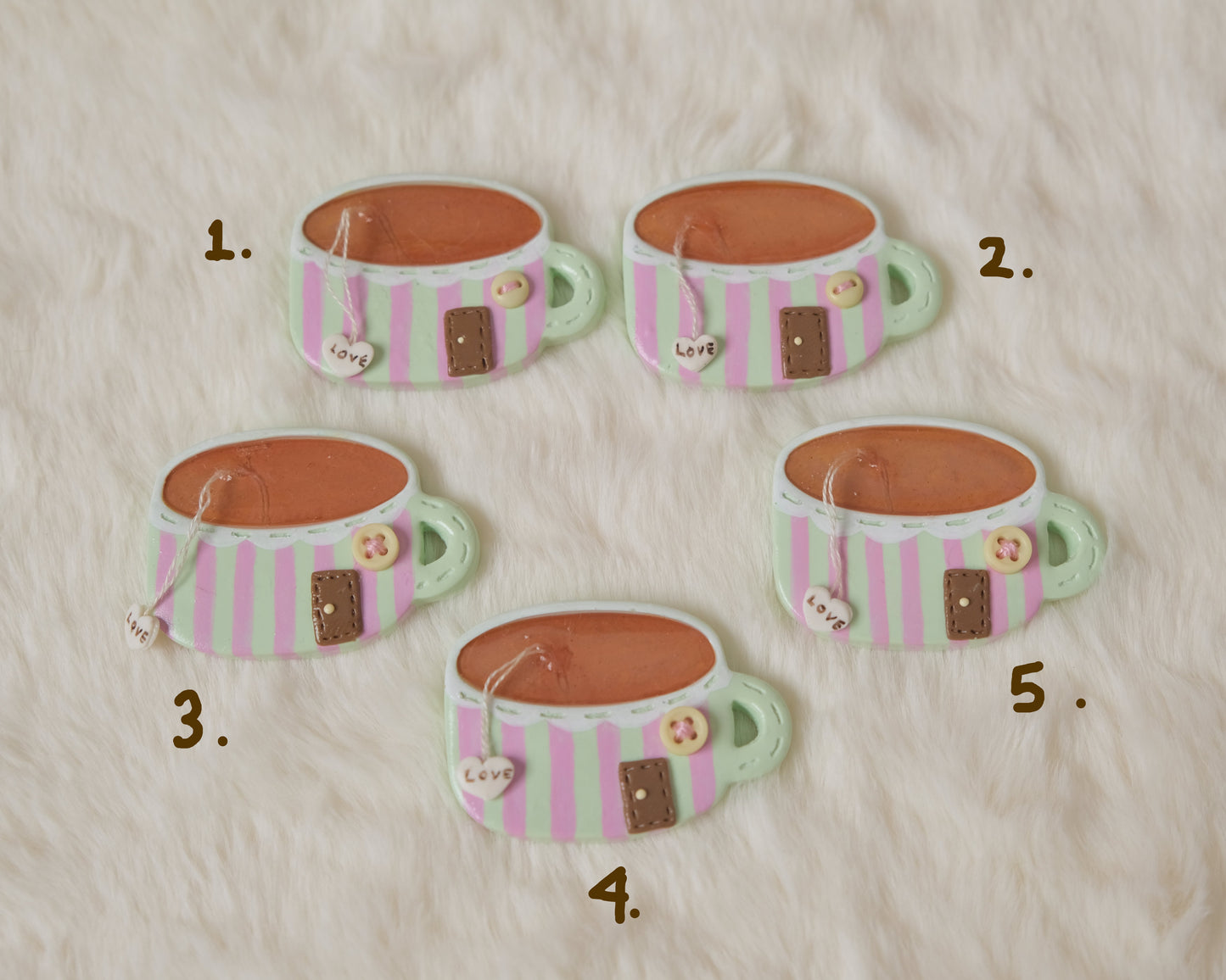 Hot Chocolate & Hot Tea Mug Clay Accessories