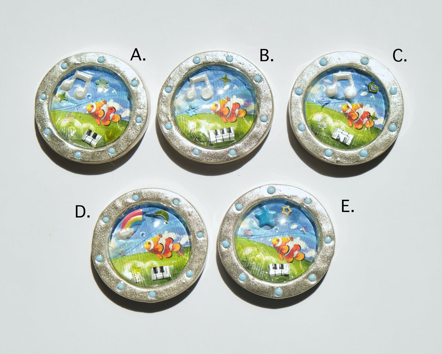 Cyber Sea: polymer clay accessories