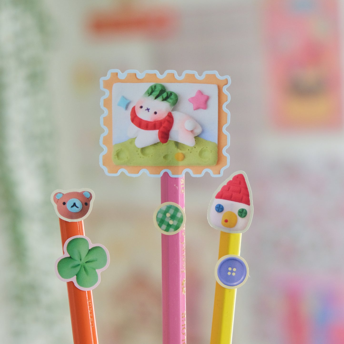 Winter Night Clay Sticker Sheet