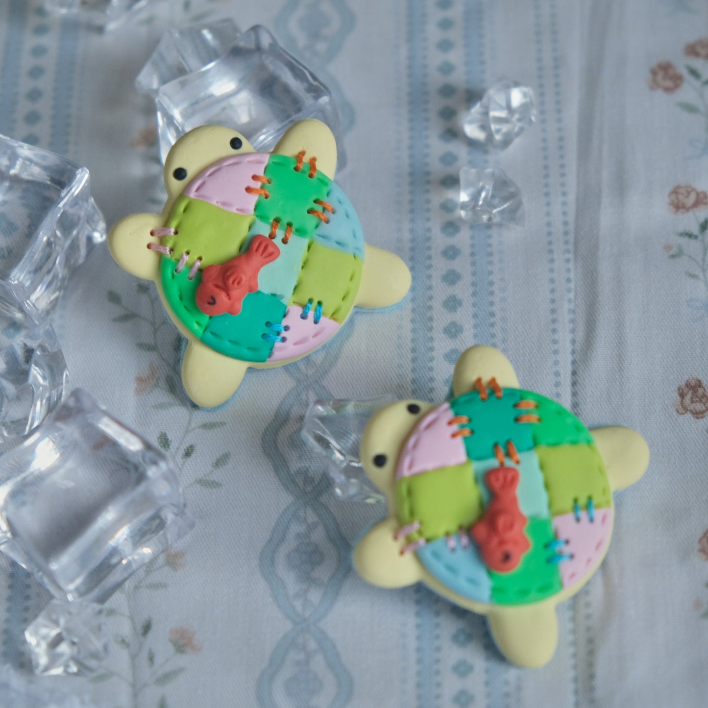 Puffy Turtle : polymer clay accessories