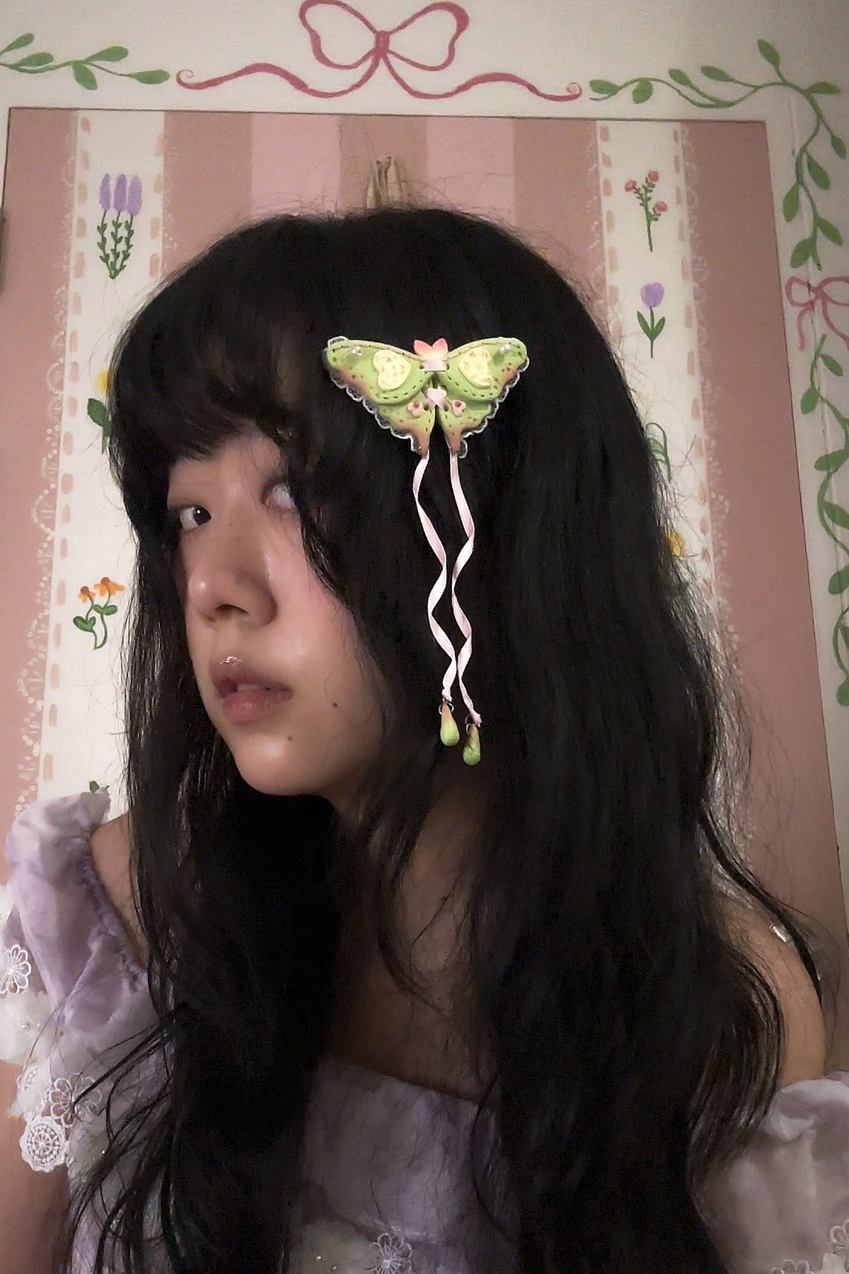 Flattering Moon Moth : Polymer Clay Accessories