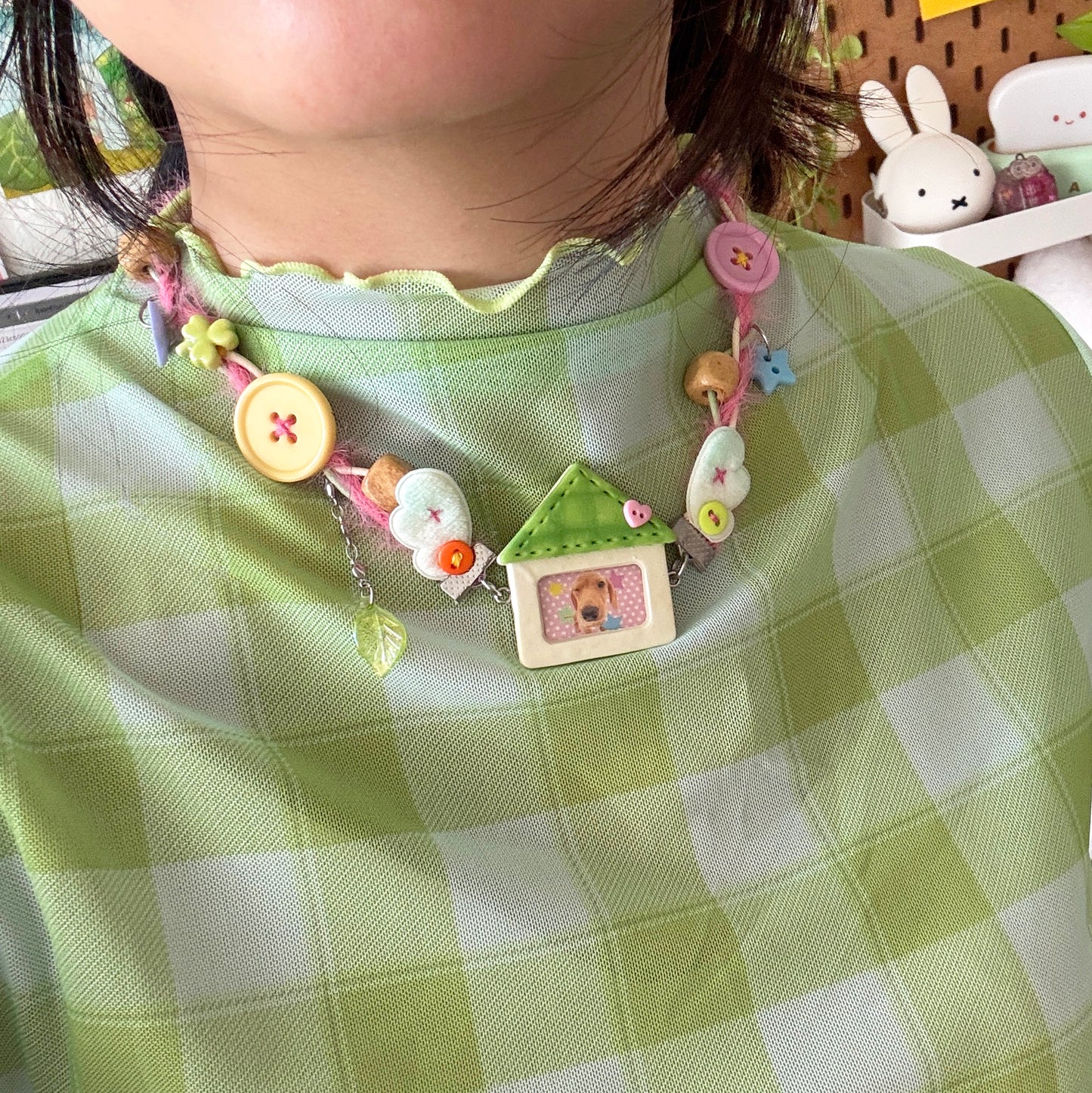 Homie Locket Necklace (Green)
