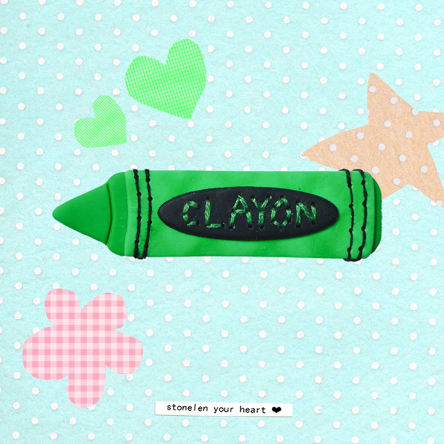 CLAYON: Polymer Clay Hair clips