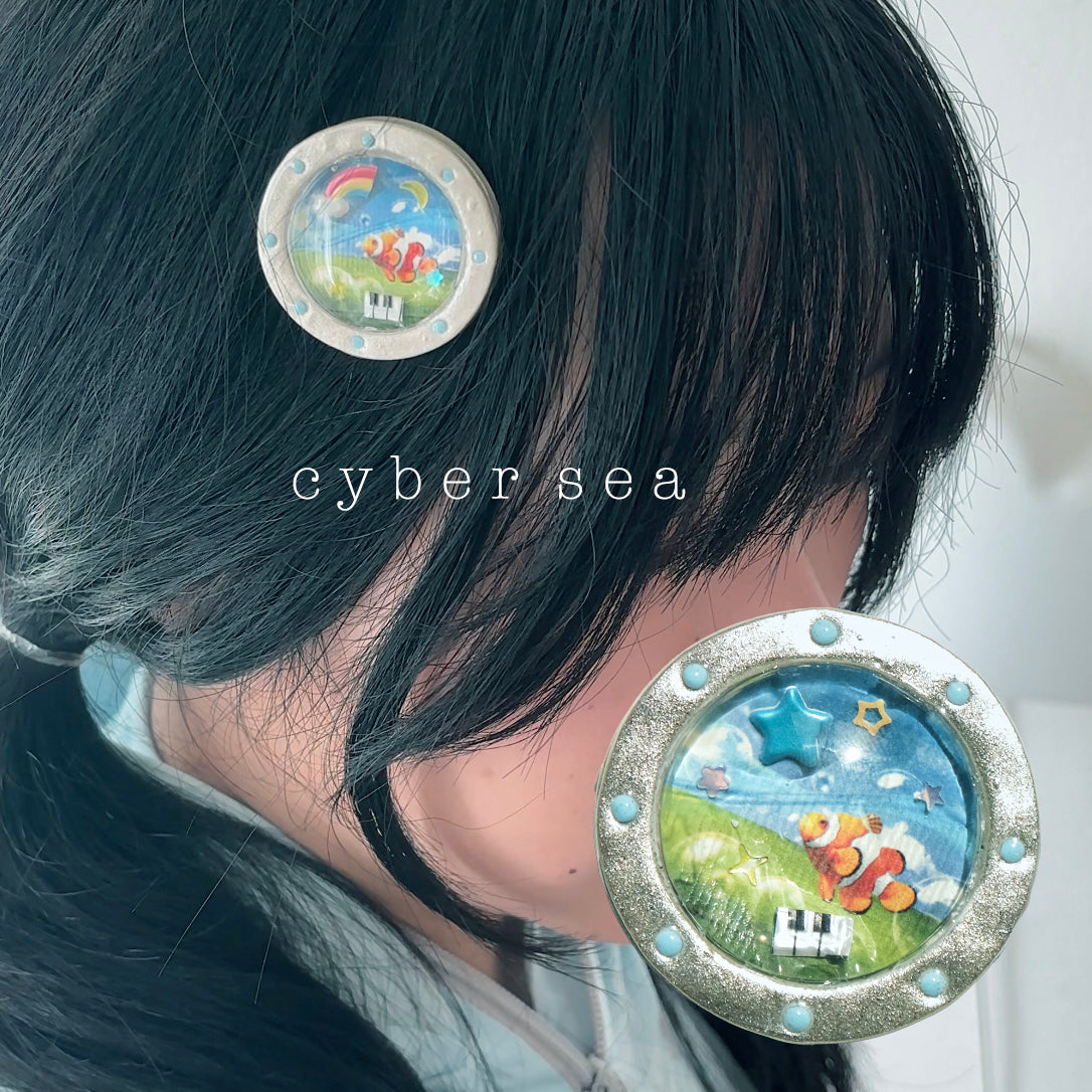 Cyber Sea: polymer clay accessories