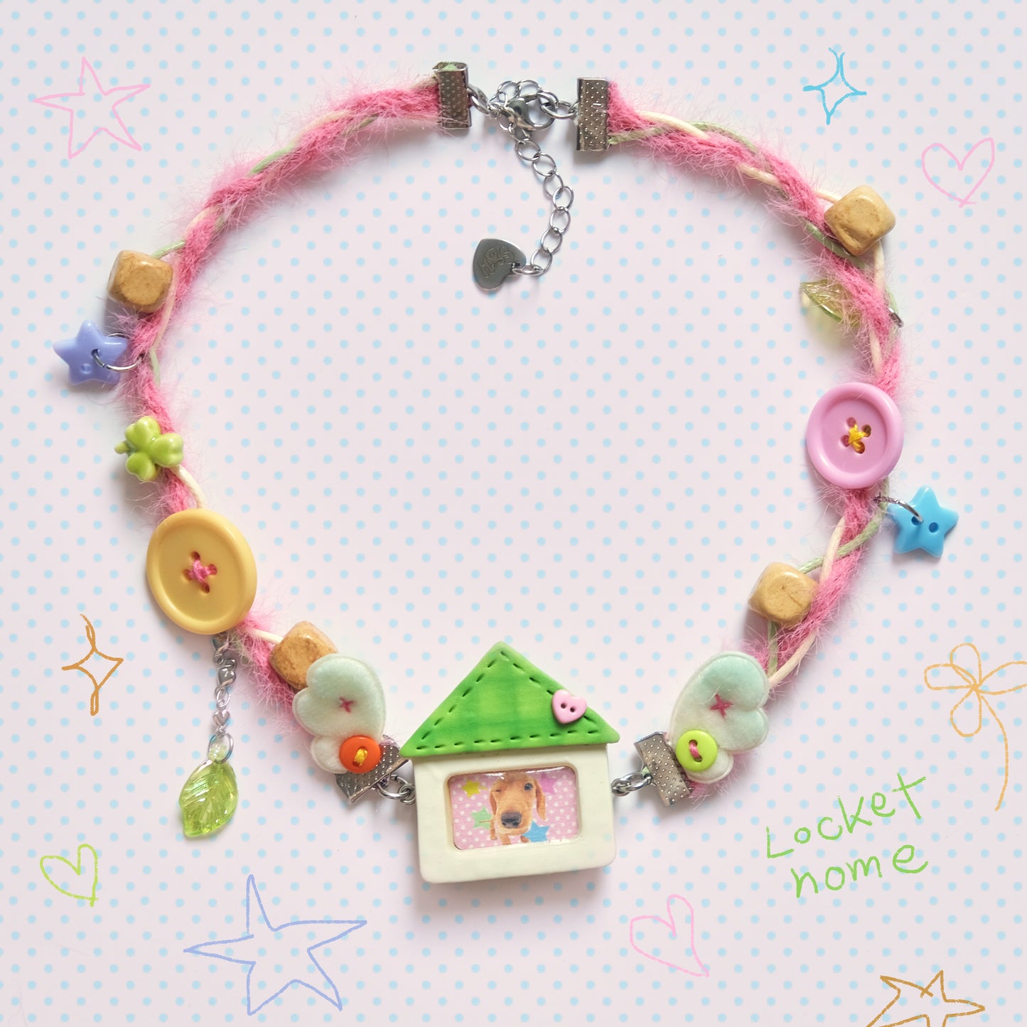 Homie Locket Necklace (Green)