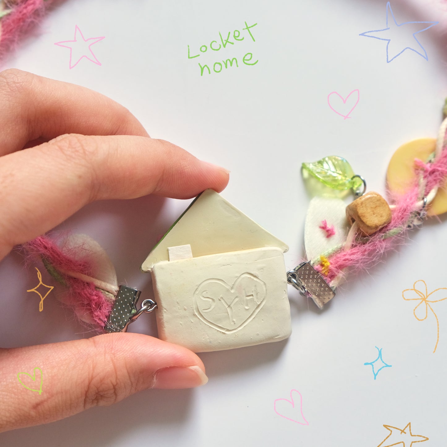 Homie Locket Necklace (Green)