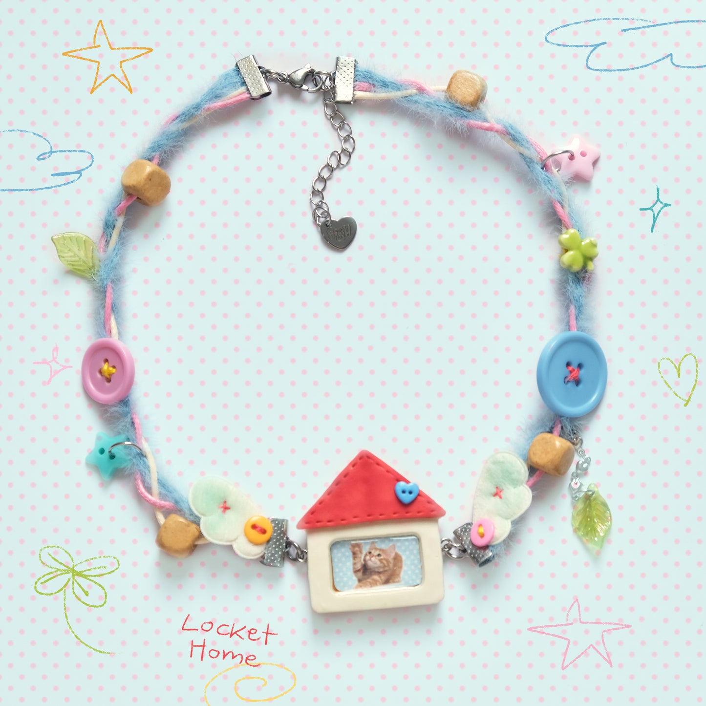 Homie Locket Necklace (Red)