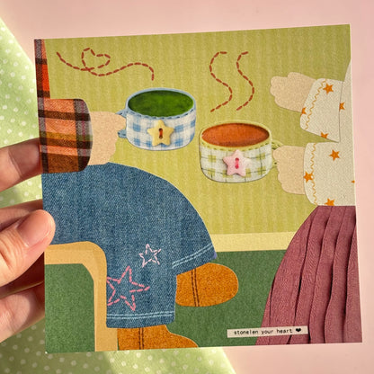 Patchy Home: Digital Collage Art Print