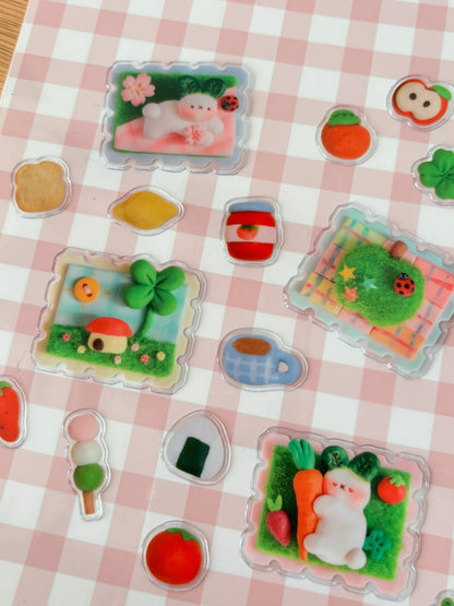 Spring Time: Turby’s Meadow land 3D Sticker Sheet