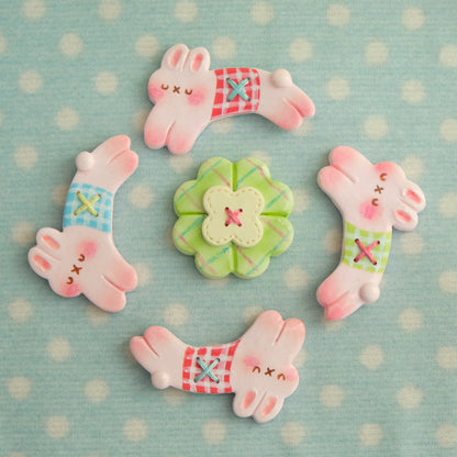 Bunny & Clover Tiny Clay Quilt Accessories