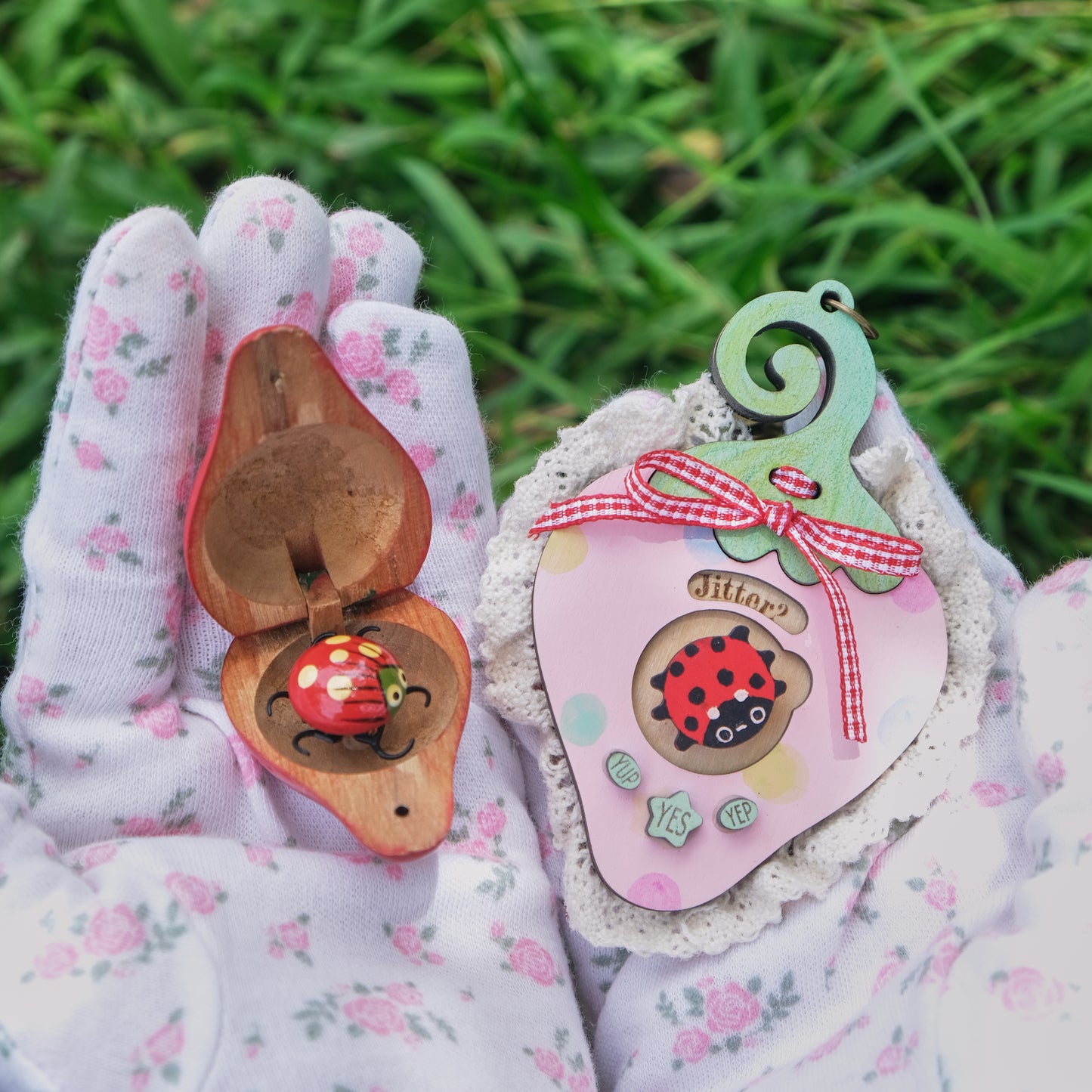 Jitterbug Wooden Fidget Keychain