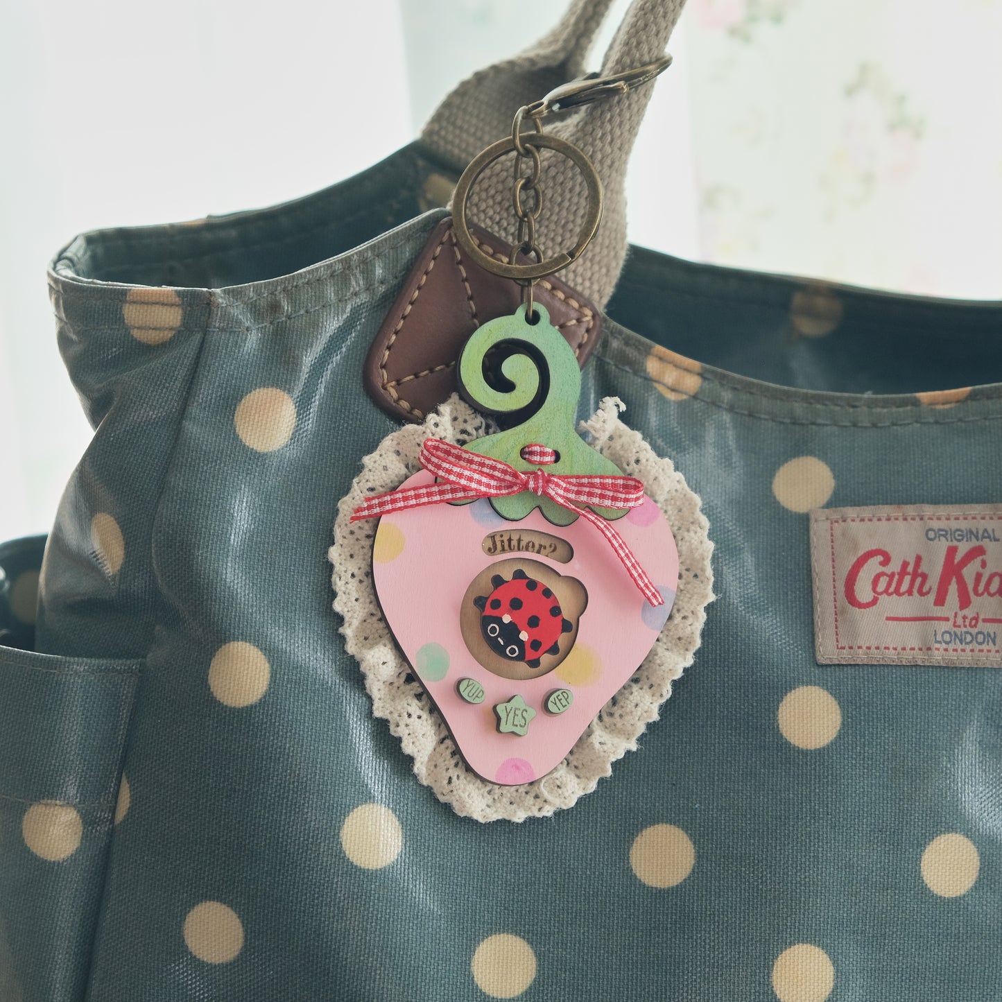 Jitterbug Wooden Fidget Keychain