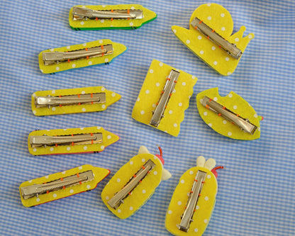 CLAYON: Polymer Clay Hair clips