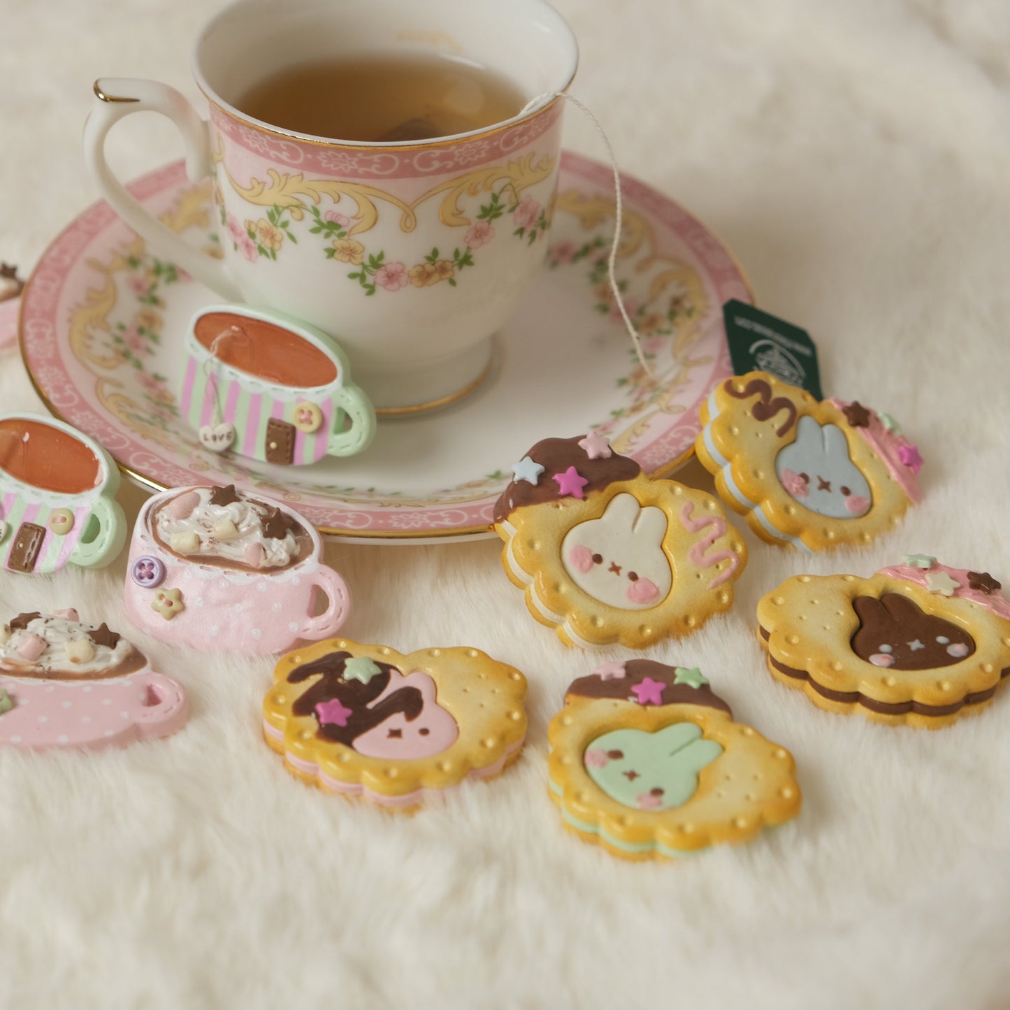 Bunny Dessert Clay Accessories