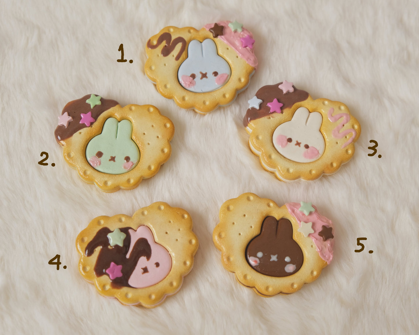 Bunny Dessert Clay Accessories