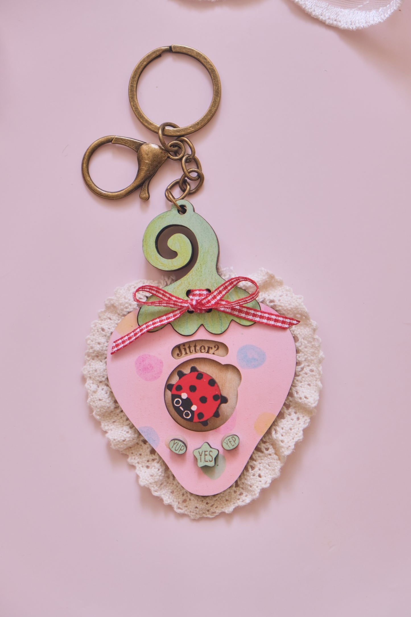 Jitterbug Wooden Fidget Keychain