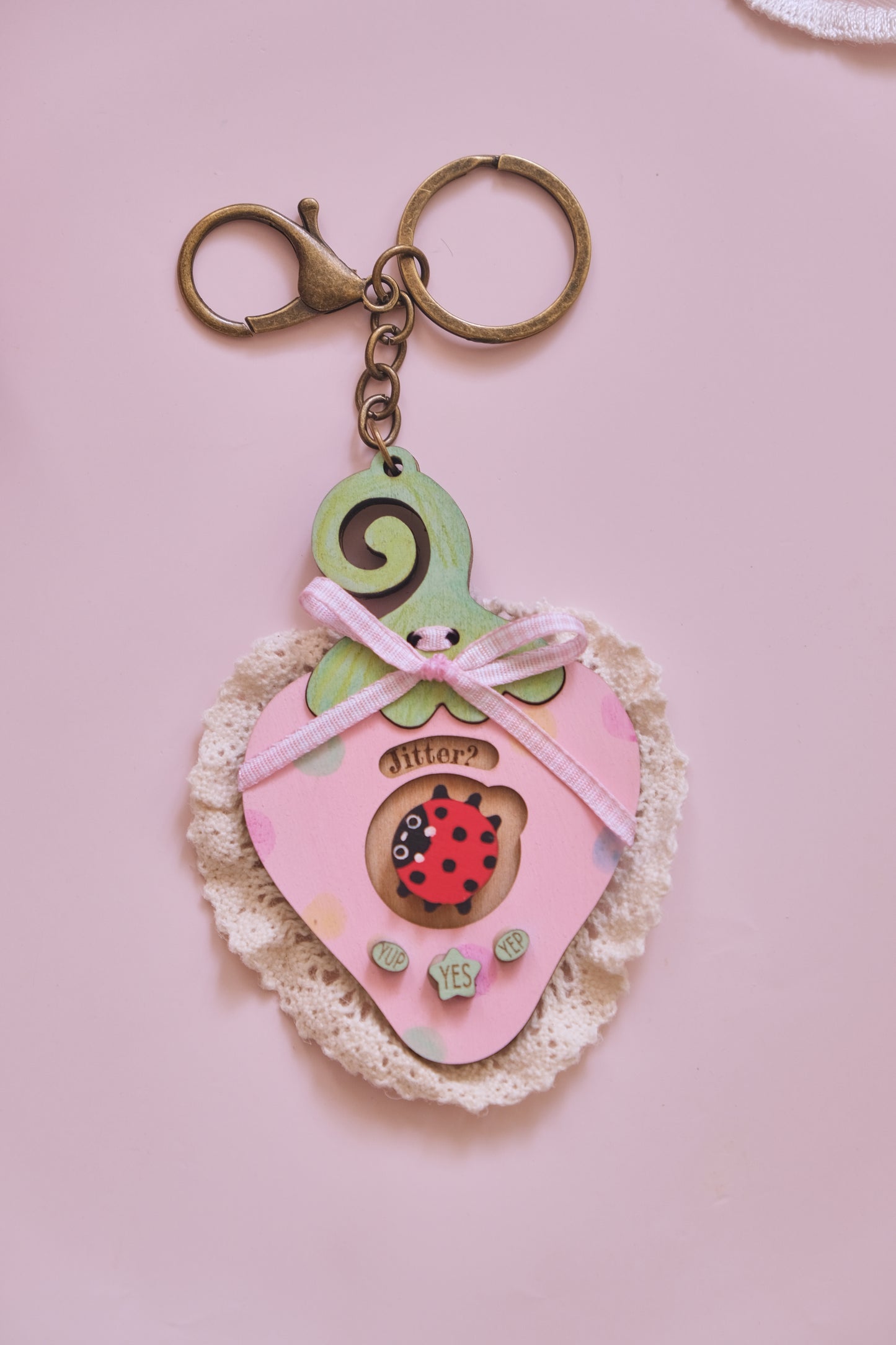 Jitterbug Wooden Fidget Keychain