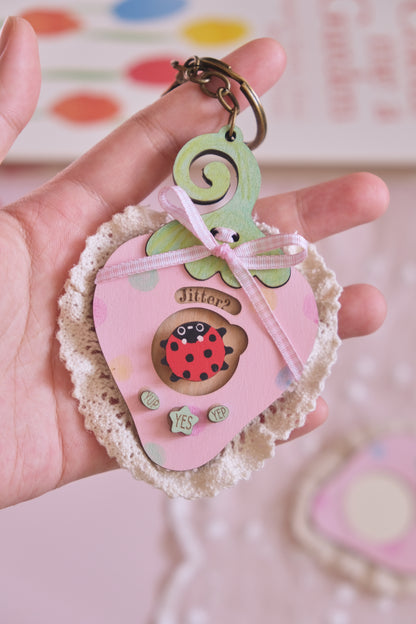 Jitterbug Wooden Fidget Keychain