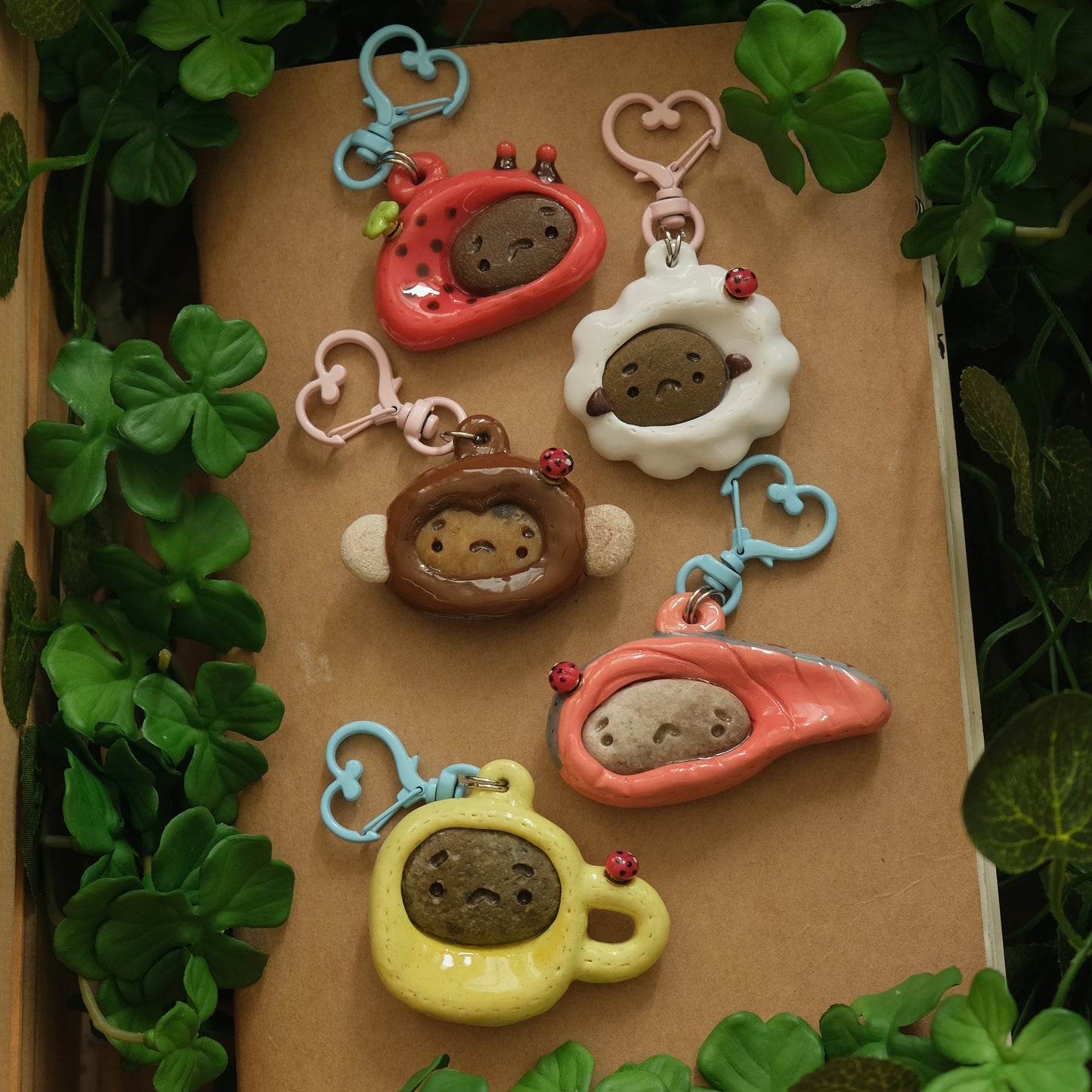 WORRIED Stone Charms
