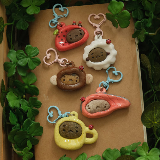 WORRIED Stone Charms