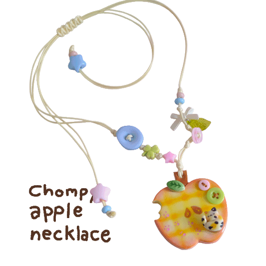 Chompy Apple Necklace