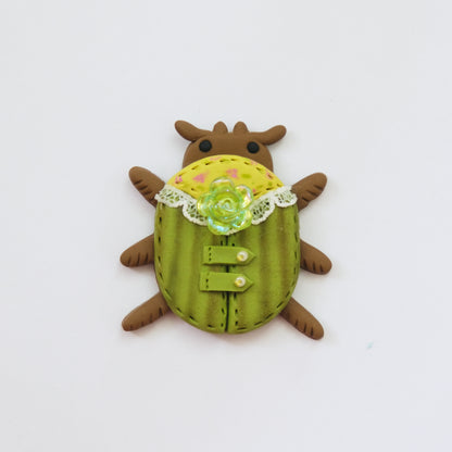 Rosy Beetle : Polymer Clay Accessories