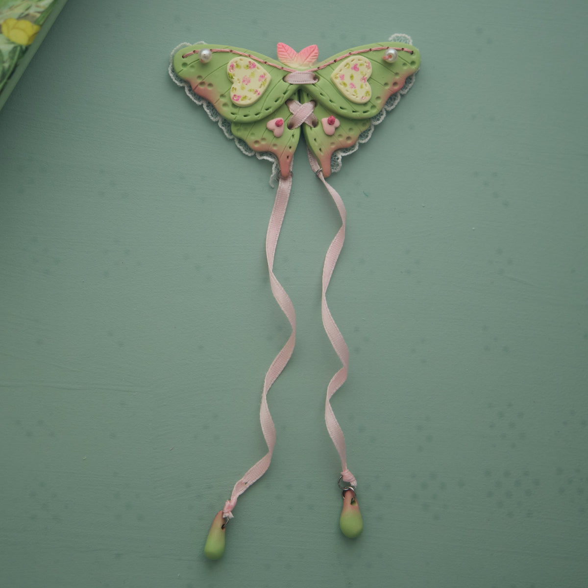 Flattering Moon Moth : Polymer Clay Accessories