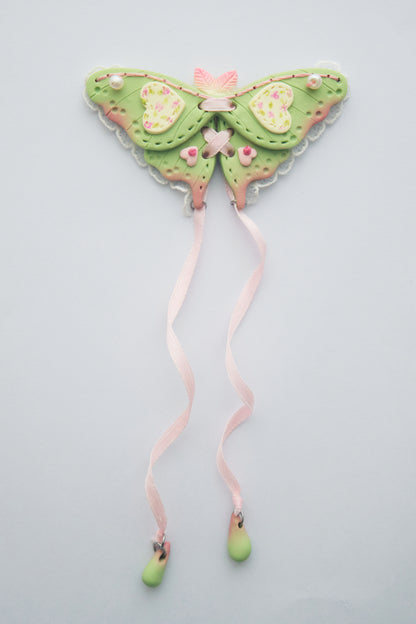 Flattering Moon Moth : Polymer Clay Accessories