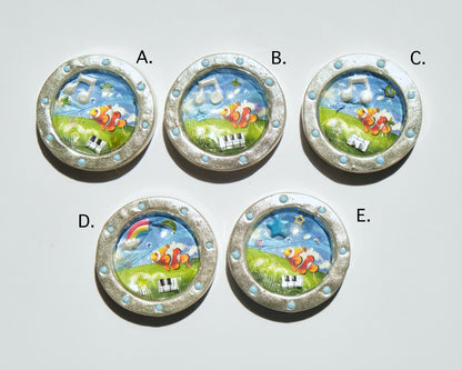 Cyber Sea: polymer clay accessories