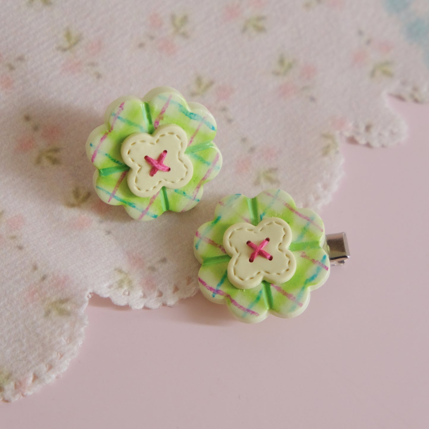 Bunny & Clover Tiny Clay Quilt Accessories