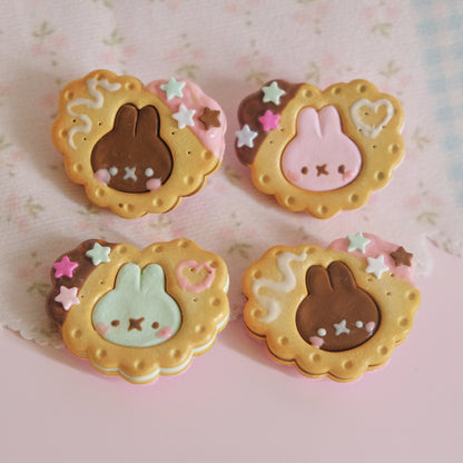 Bunny Cookies Clay Hair Clips & Pins