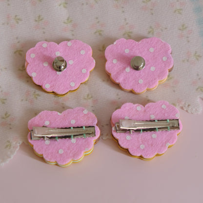 Bunny Cookies Clay Hair Clips & Pins