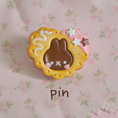 Bunny Cookies Clay Hair Clips & Pins
