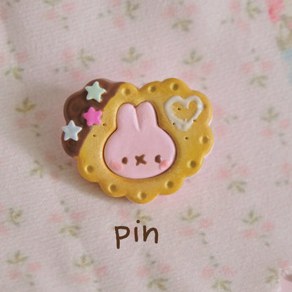 Bunny Cookies Clay Hair Clips & Pins