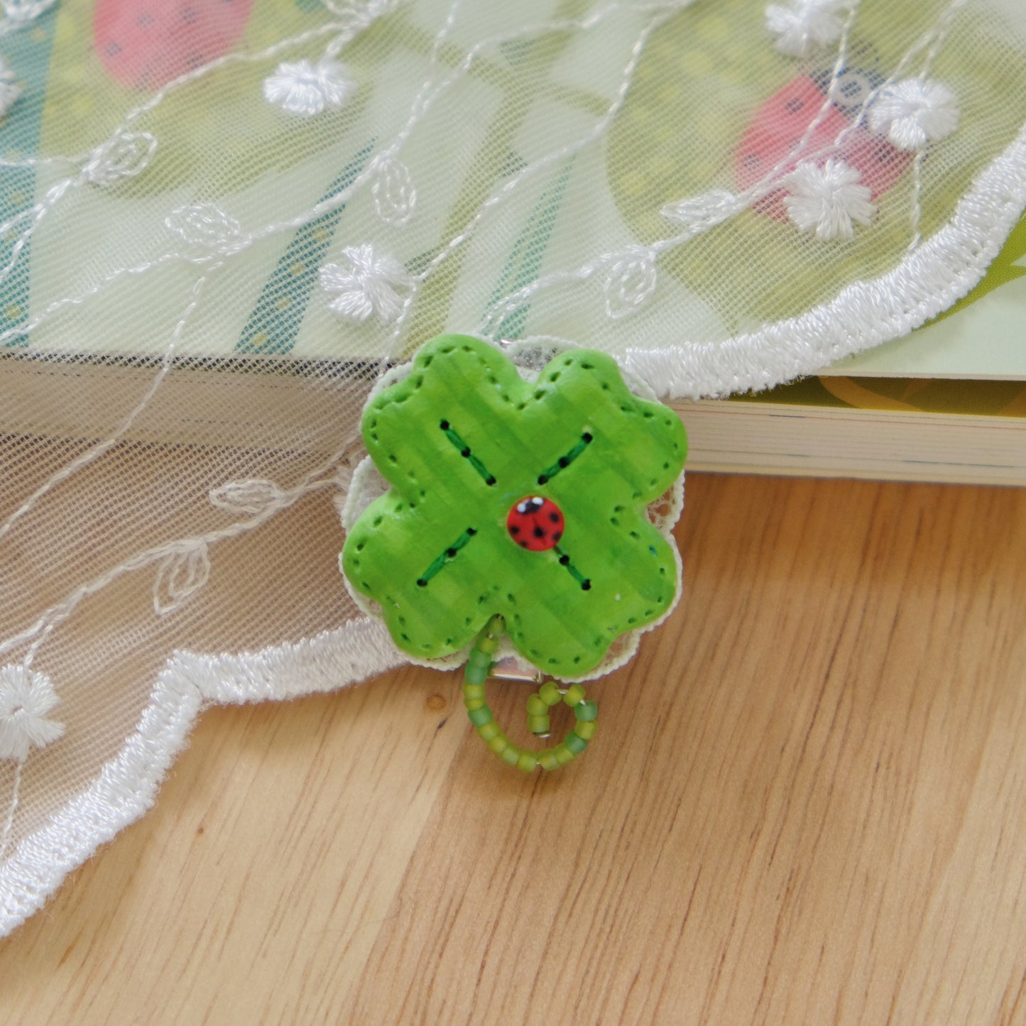 Tiny ClayQuilt Accessories: Ladybug in My Yard Collection
