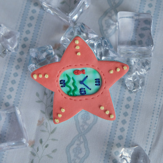 Starfish Clock : polymer clay accessories