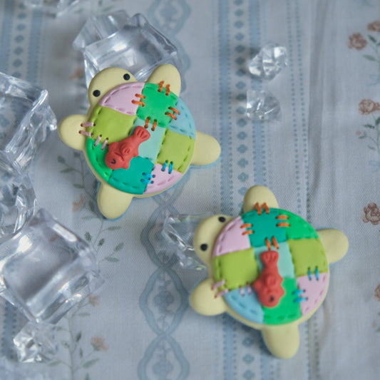 Puffy Turtle : polymer clay accessories