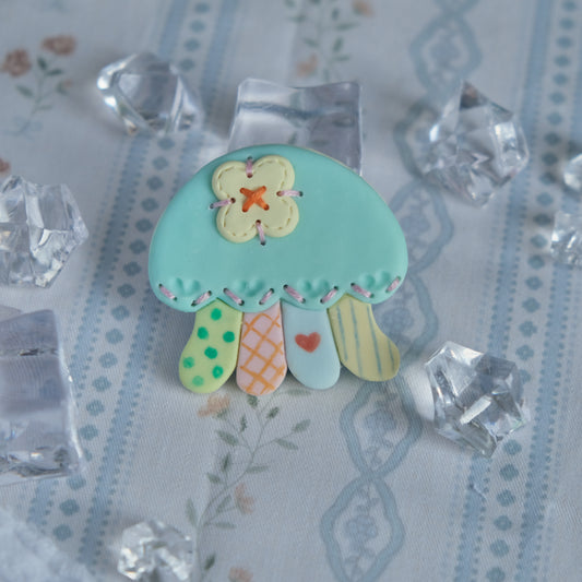 Patchy Jellyfish : polymer clay accessories