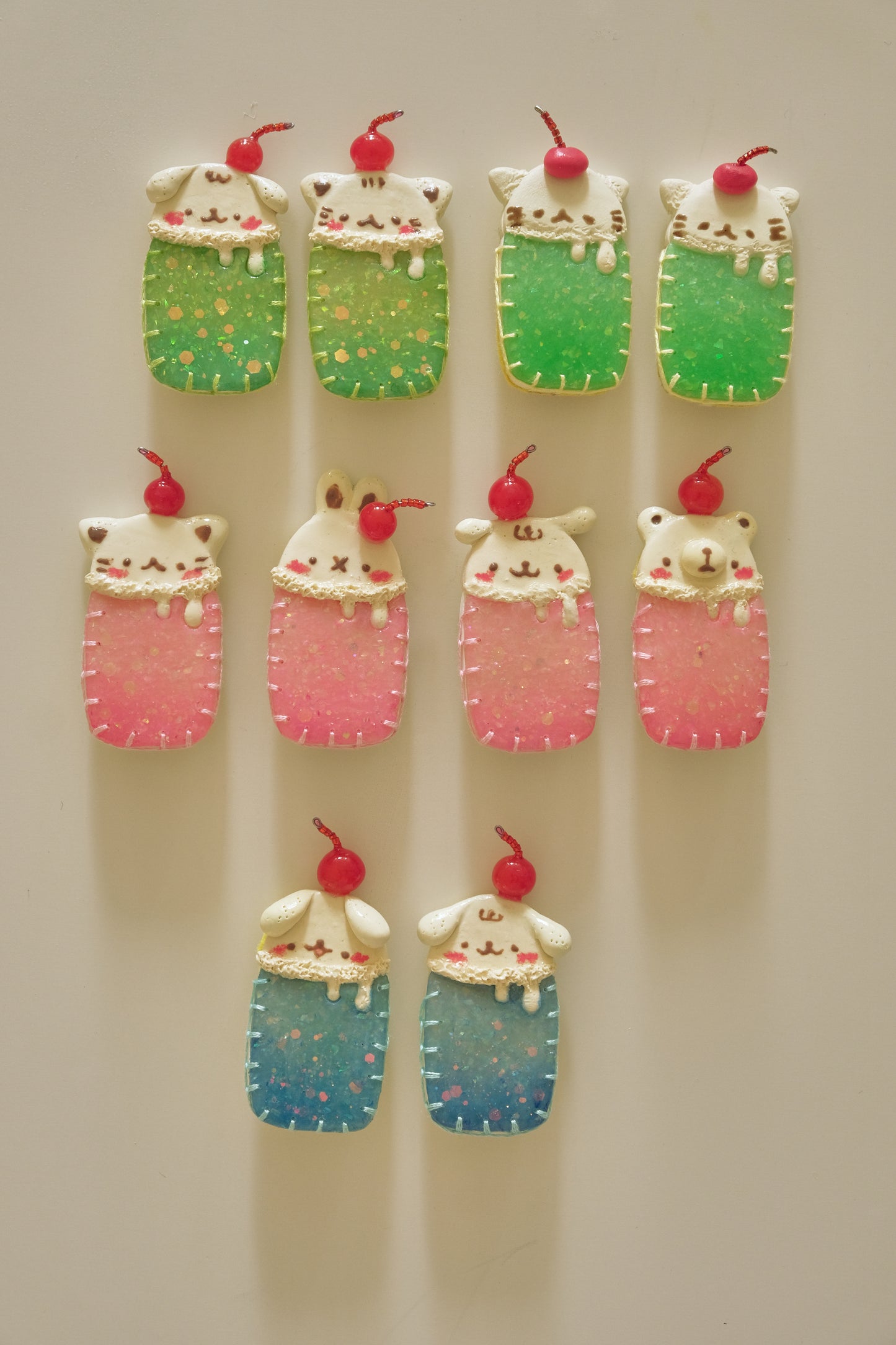 Cream Soda: Polymer Clay Hair clips