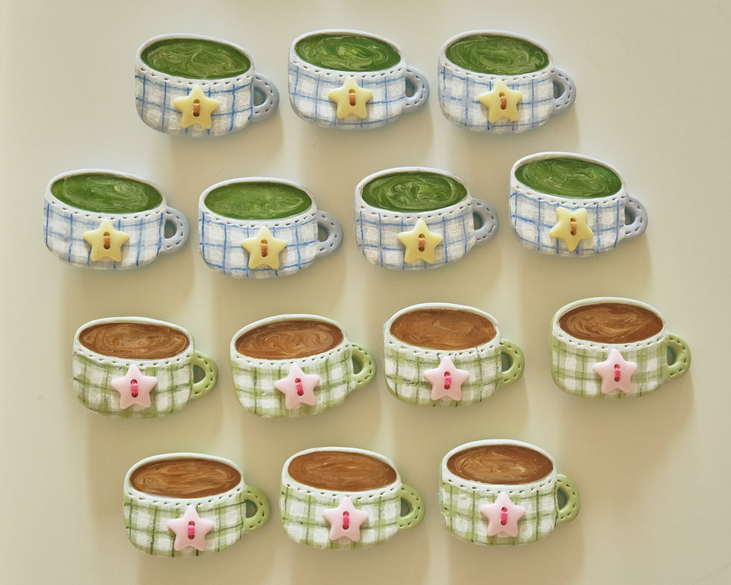 Matcha Latte & Coffee Latte Hairclips