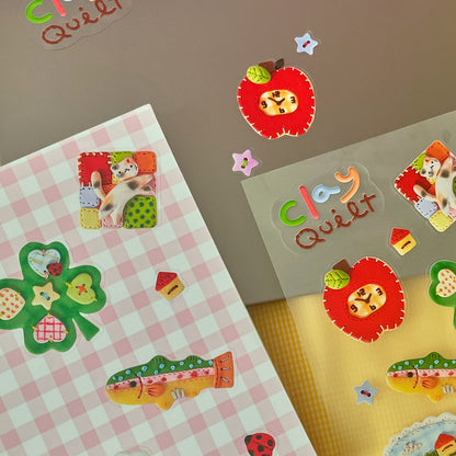 Summer Clay Quilt sticker sheet