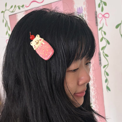 Cream Soda: Polymer Clay Hair clips