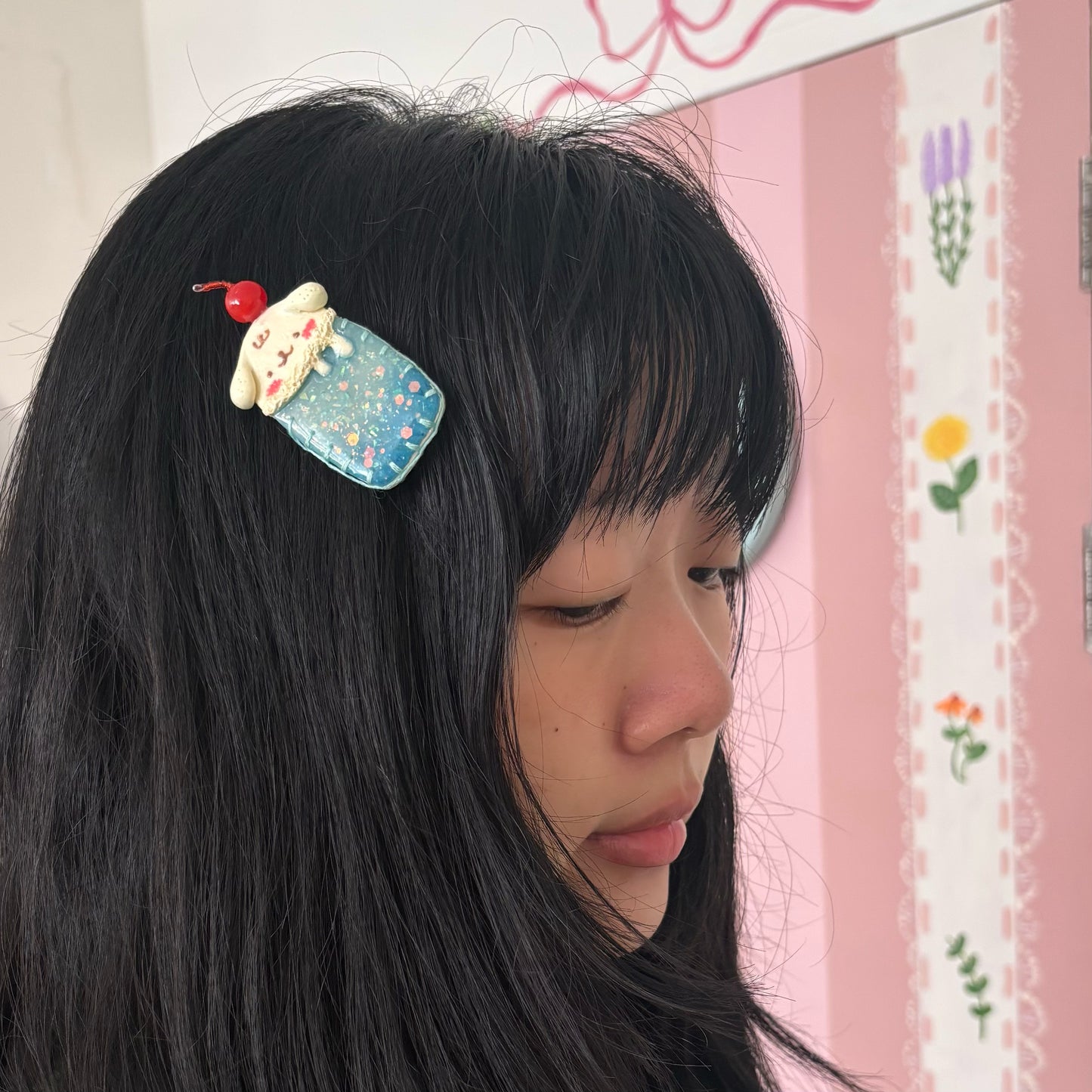 Cream Soda: Polymer Clay Hair clips