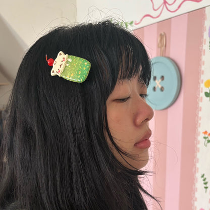 Cream Soda: Polymer Clay Hair clips