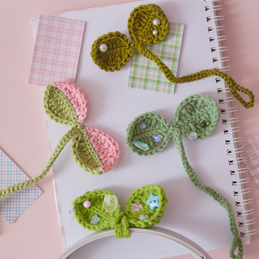 Crochet Sprout Headphone Accessories